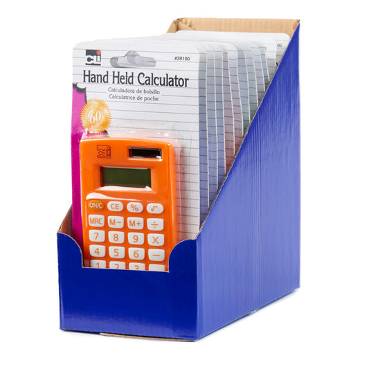 Charles Leonard 8 Digit Calculator, 12 Pack, Assorted Colors (CHL 39100ST)