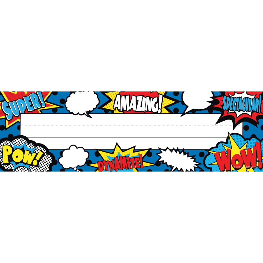 Superhero Flat Name Plates (TCR 5588)