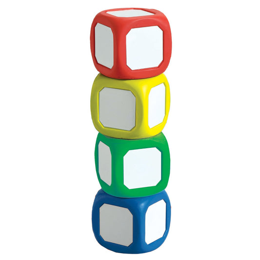 Learning Advantage Magnetic Write-On Wipe-Off Die, Small, Set of 4, Assorted Colors (CTU 7836)