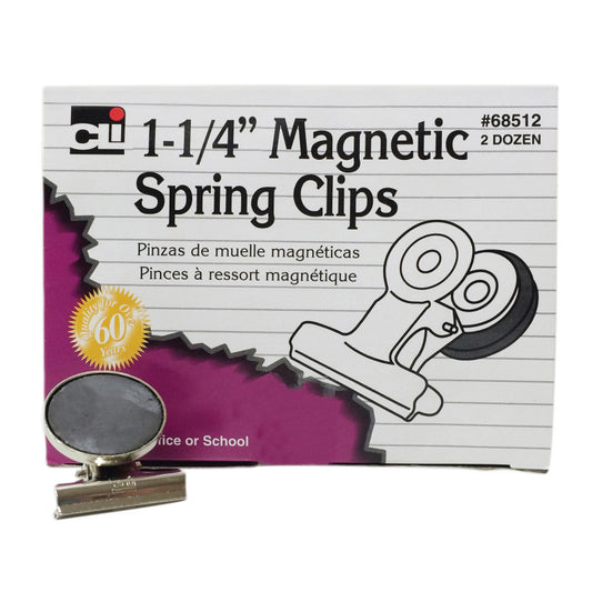 Advantus Magnetic Spring Clips, 1 1/4 Inch, 24 Pack (CHL 68512)