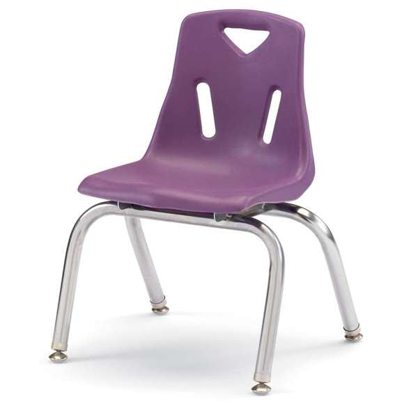 Jonti-Craft Berries Stacking Chair with Chrome Legs, 12", Color Variants