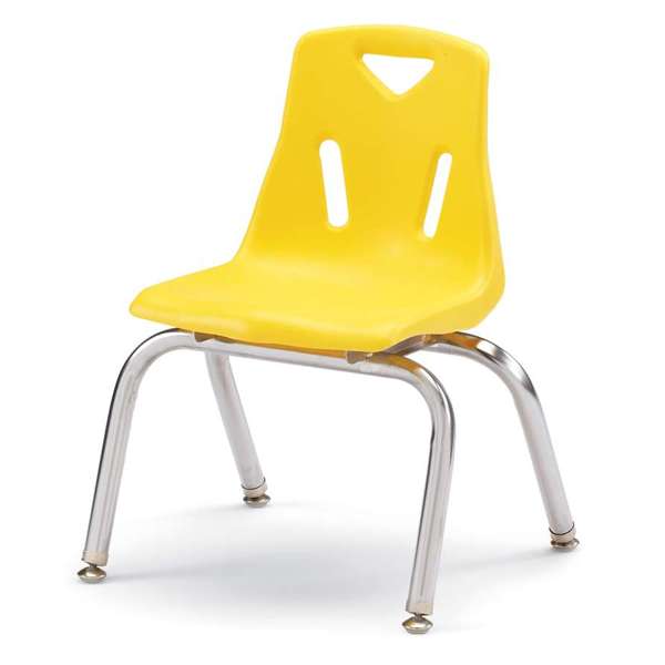 Jonti-Craft Berries Stacking Chair with Chrome Legs, 12", Color Variants