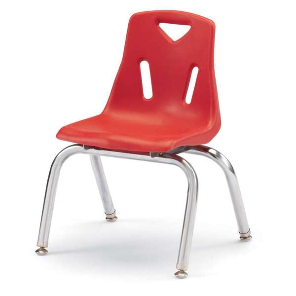 Jonti-Craft Berries Stacking Chair with Chrome Legs, 12", Color Variants