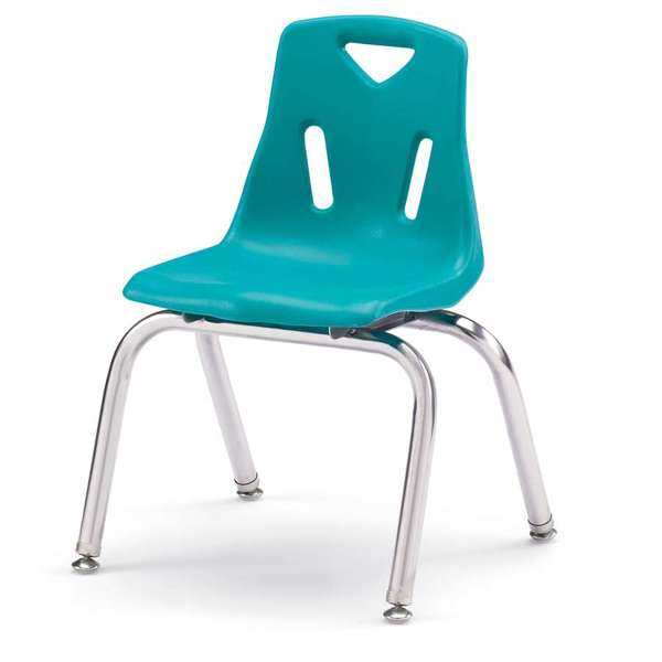Jonti-Craft Berries Stacking Chair with Chrome Legs, 14", Color Variants