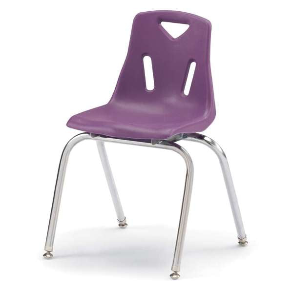 Jonti-Craft Berries Stacking Chair with Chrome Legs, 18", Color Variants