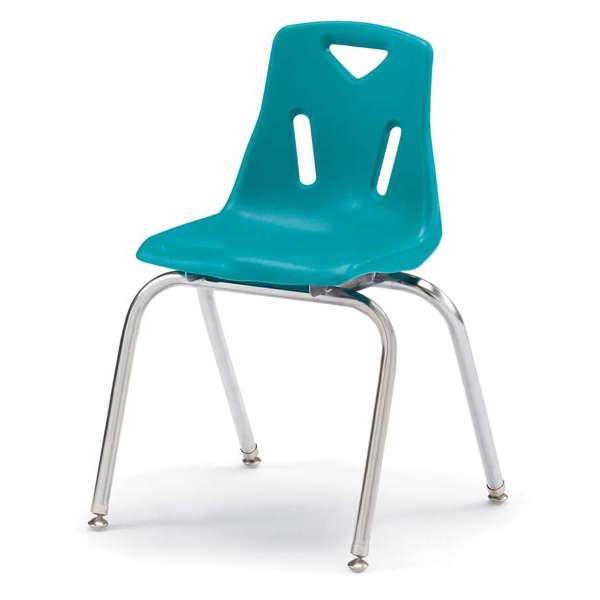 Jonti-Craft Berries Stacking Chair with Chrome Legs, 18", Color Variants