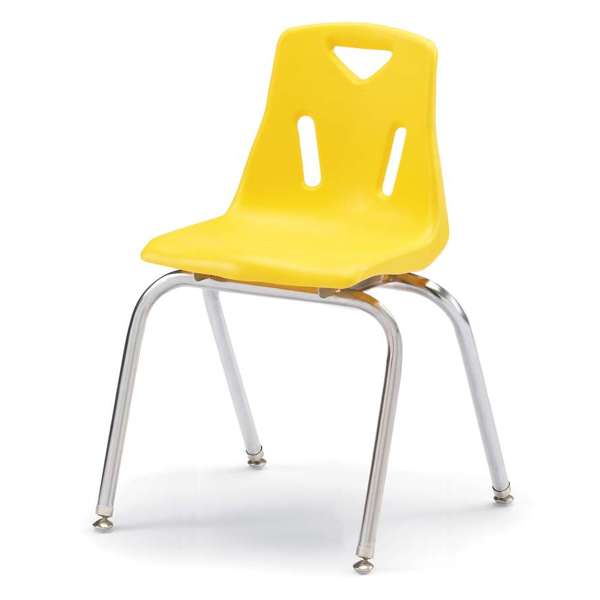 Jonti-Craft Berries Stacking Chair with Chrome Legs, 18", Color Variants