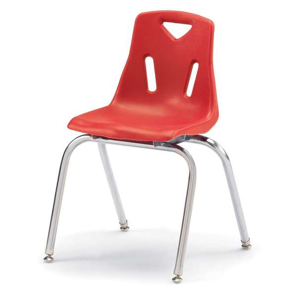 Jonti-Craft Berries Stacking Chair with Chrome Legs, 18", Color Variants