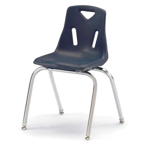 Jonti-Craft Berries Stacking Chair with Chrome Legs, 18", Color Variants