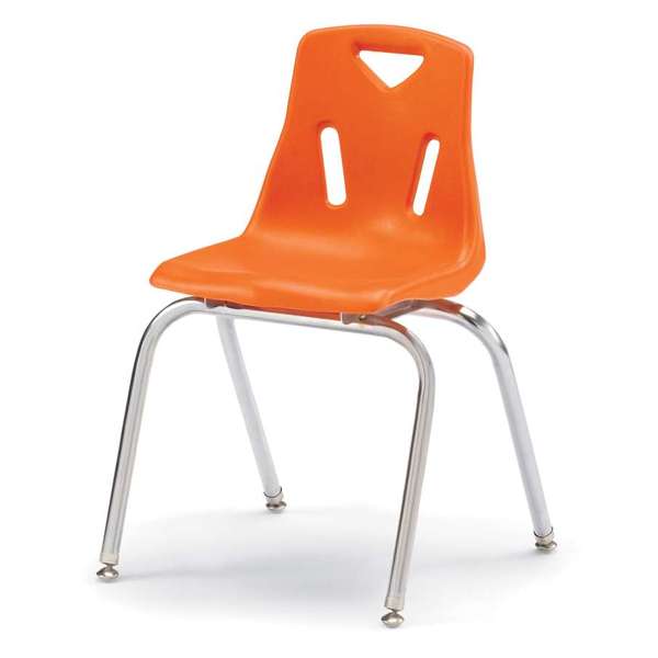 Jonti-Craft Berries Stacking Chair with Chrome Legs, 18", Color Variants
