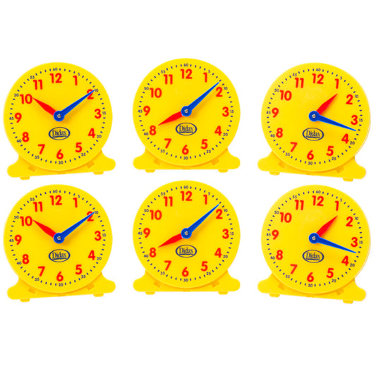 Didax 5 inch Student Clocks, Set of 6 (DD 211550)