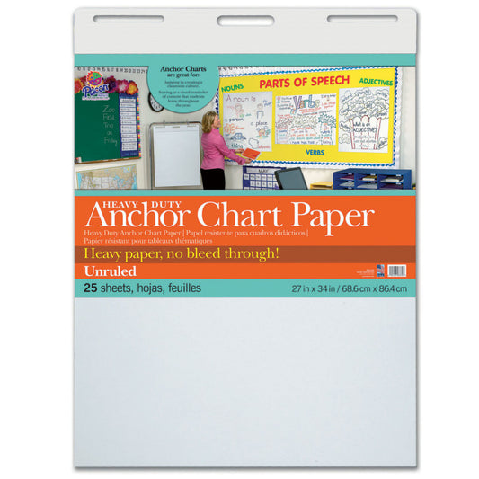 Dixon Heavy Duty Anchor Chart Paper, Unruled, 27 x 34 (PAC 3370)