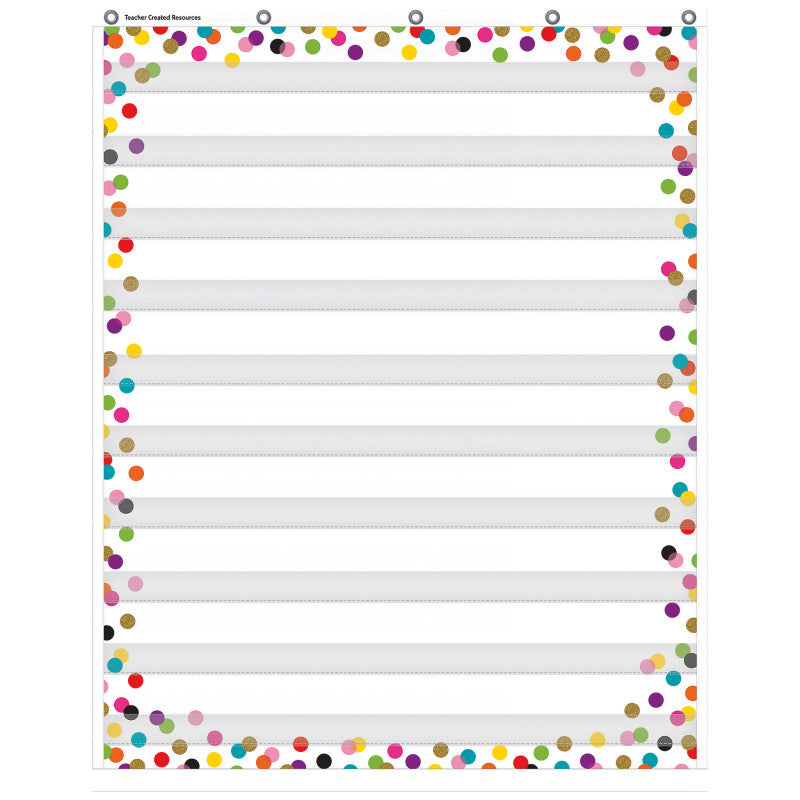 Teacher Created Resources Confetti 10 Pocket Chart, 34 x 44 (TCR 20328)