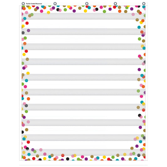 Teacher Created Resources Confetti 10 Pocket Chart, 34 x 44 (TCR 20328)