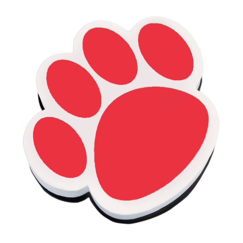 Ashley Red Paw Magnetic Whiteboard Eraser, 3.75" (ASH 10003)