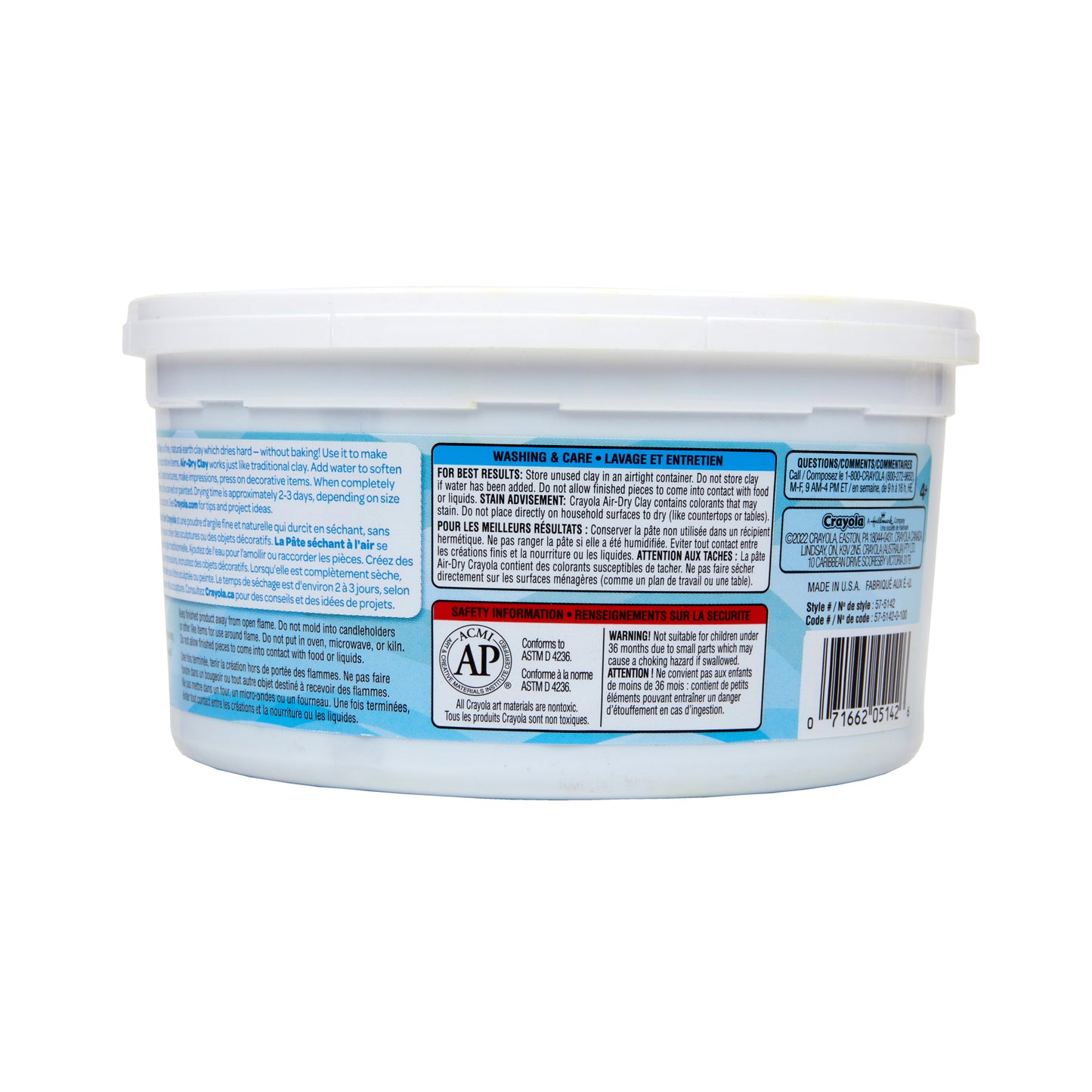 Air Dry Clay, 2.5lb Tub, Blue, Pack of 4