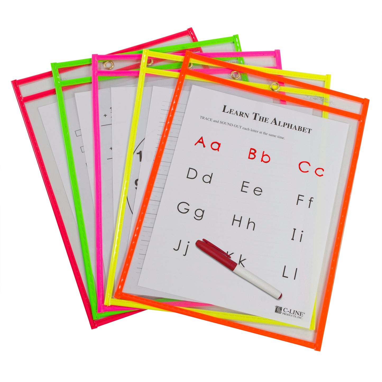 C-Line Reusable Dry Erase Pockets, 10 Pack (CLI 40810)