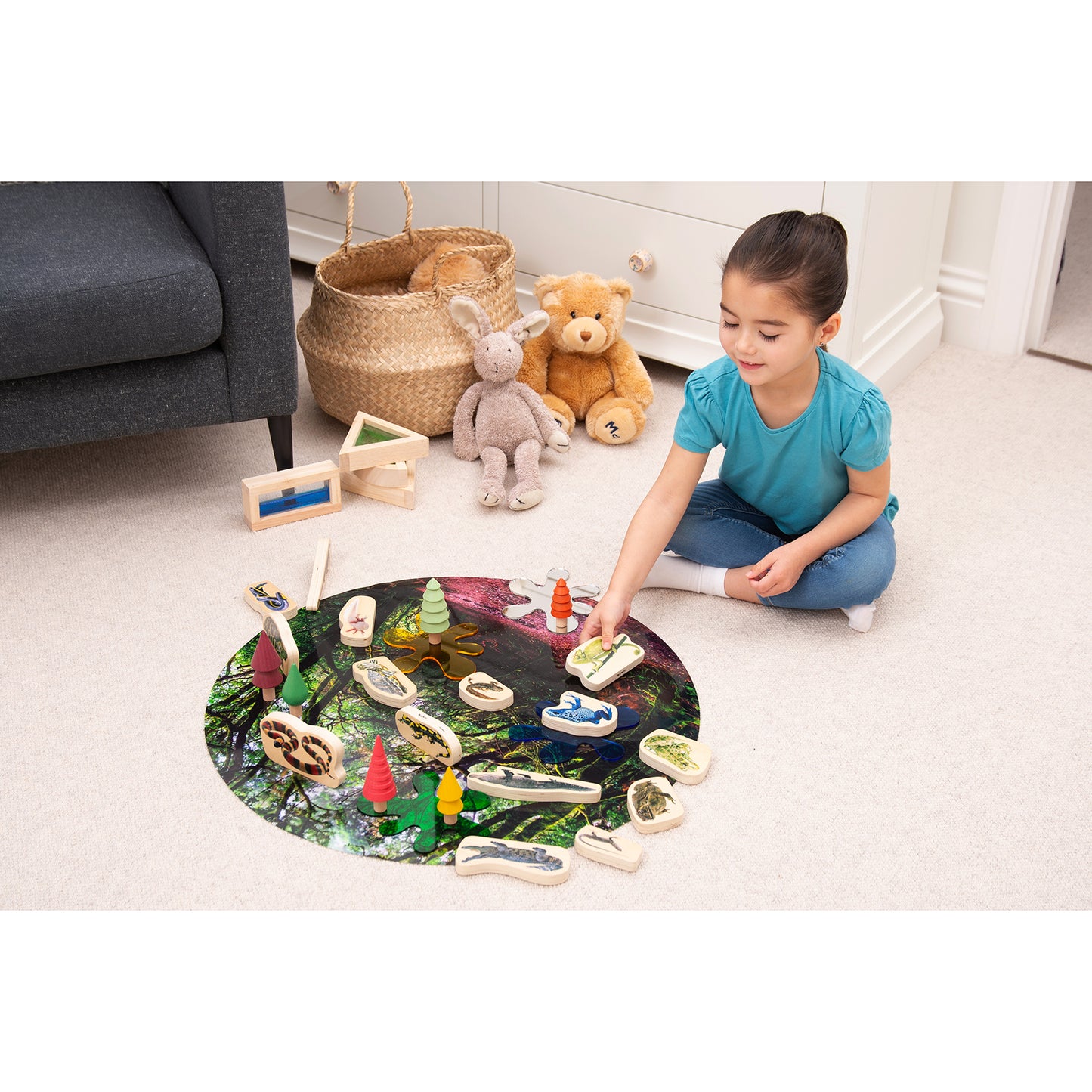 Wooden Reptile & Amphibian Blocks - Set of 15