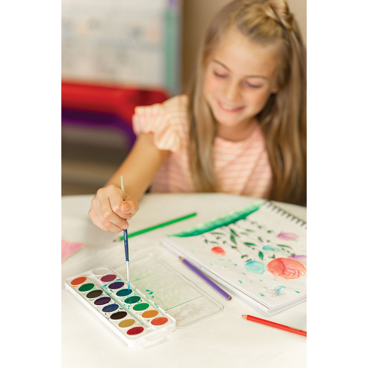 Dixon Prang Oval Watercolors, 16 Pack (DIXX 16000)