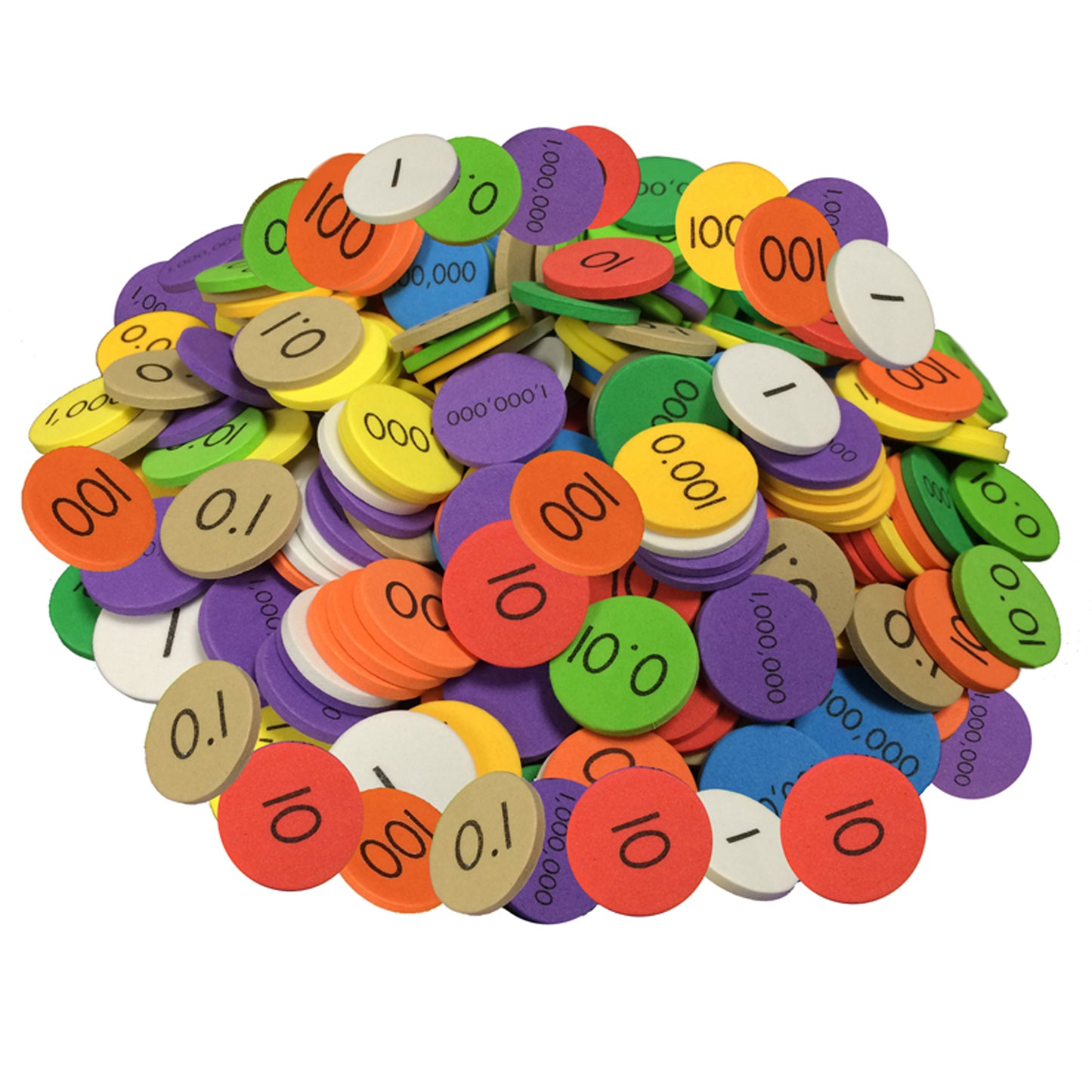 Teacher Created Resources 10-Value Decimals to Whole Number Place Value Discs Set (ELP 626638)