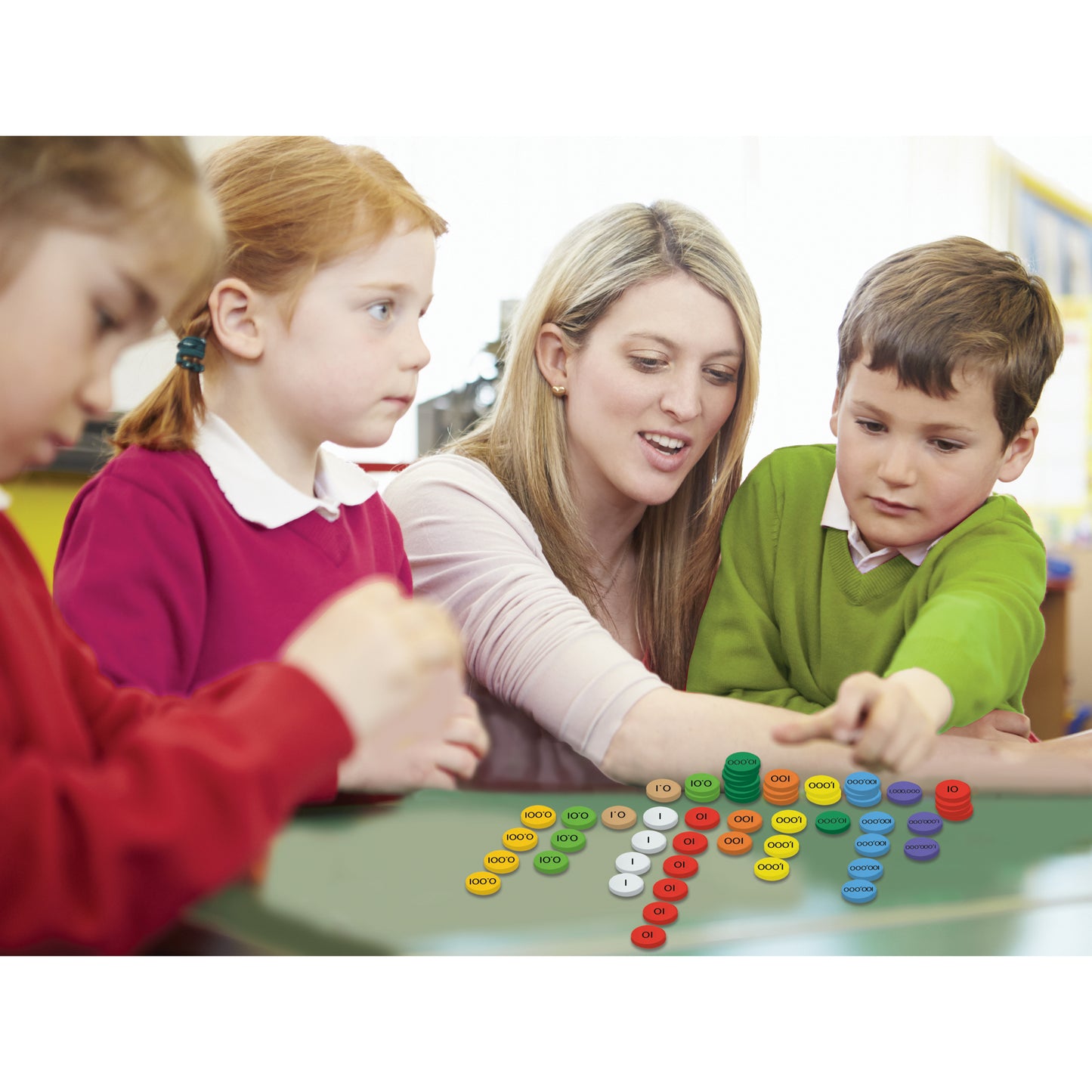Teacher Created Resources 10-Value Decimals to Whole Number Place Value Discs Set (ELP 626638)