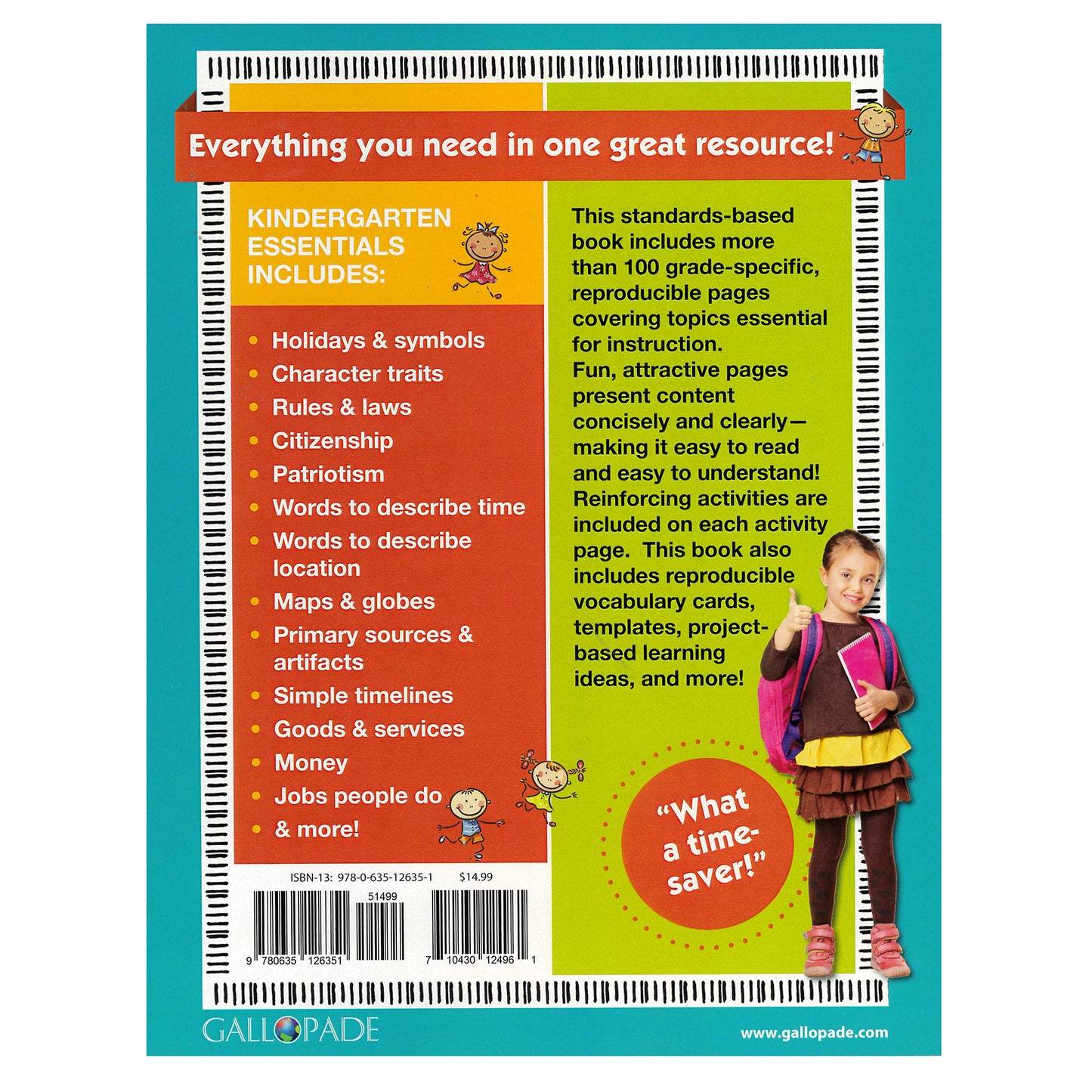 Gallopade Kindergarten Essentials for Social Studies (GAL 9780635126351)