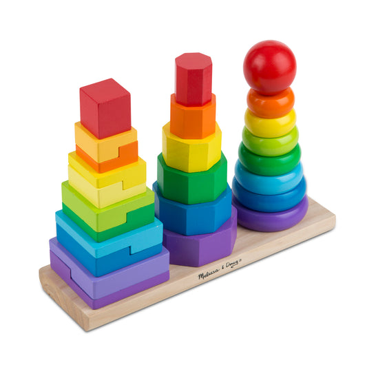 Geometric Stacker Toddler Toy, 25 Pieces