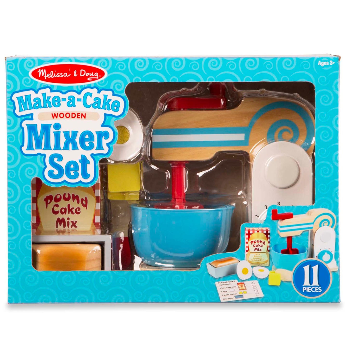 Wooden Make-a-Cake Mixer Set