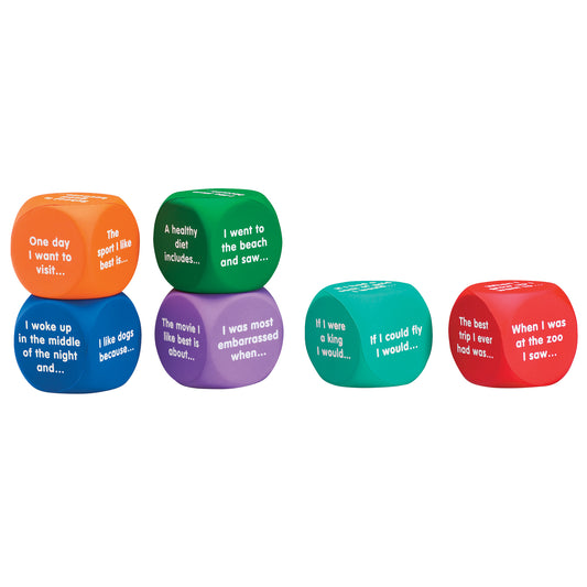 Writing Prompt Cubes, 6 Per Set, 2 Sets