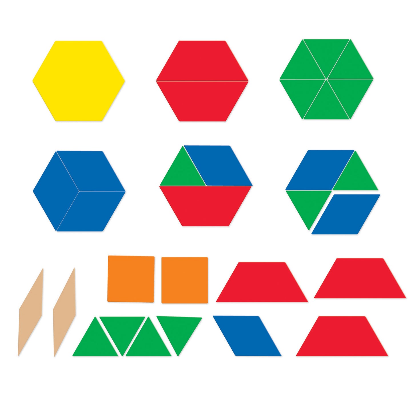 Learning Resources Giant Magnetic Pattern Blocks , Set of 47 (LER 9863)