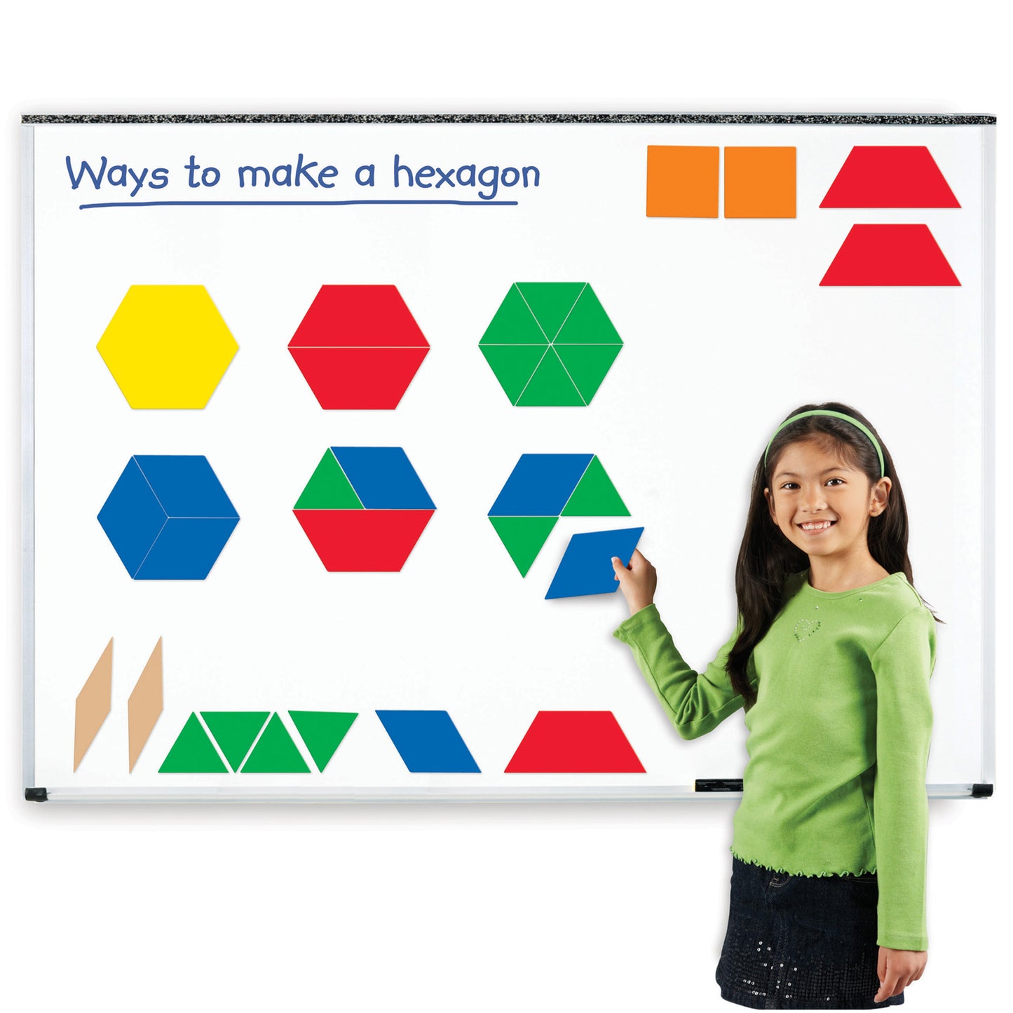 Learning Resources Giant Magnetic Pattern Blocks , Set of 47 (LER 9863)