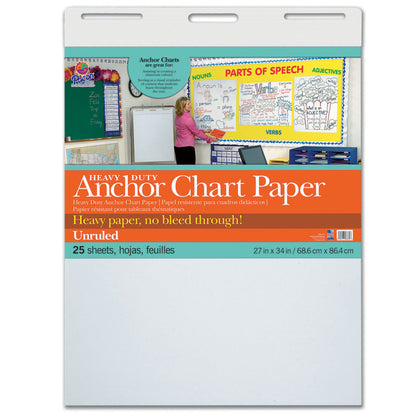 Dixon Heavy Duty Anchor Chart Paper, Unruled, 27 x 34 (PAC 3370)
