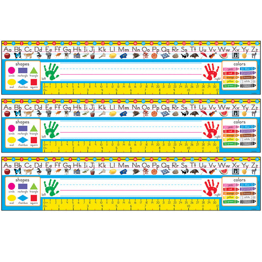 Zaner-Bloser Desk Toppers® Reference Name Plates, PreK-1, 36 Per Pack, 3 Packs