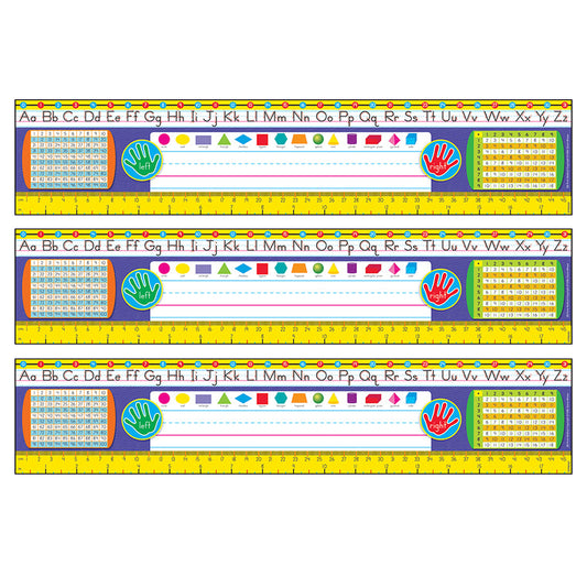 Zaner-Bloser Desk Toppers® Reference Name Plates, Grades 2-3, 36 Per Pack, 3 Packs