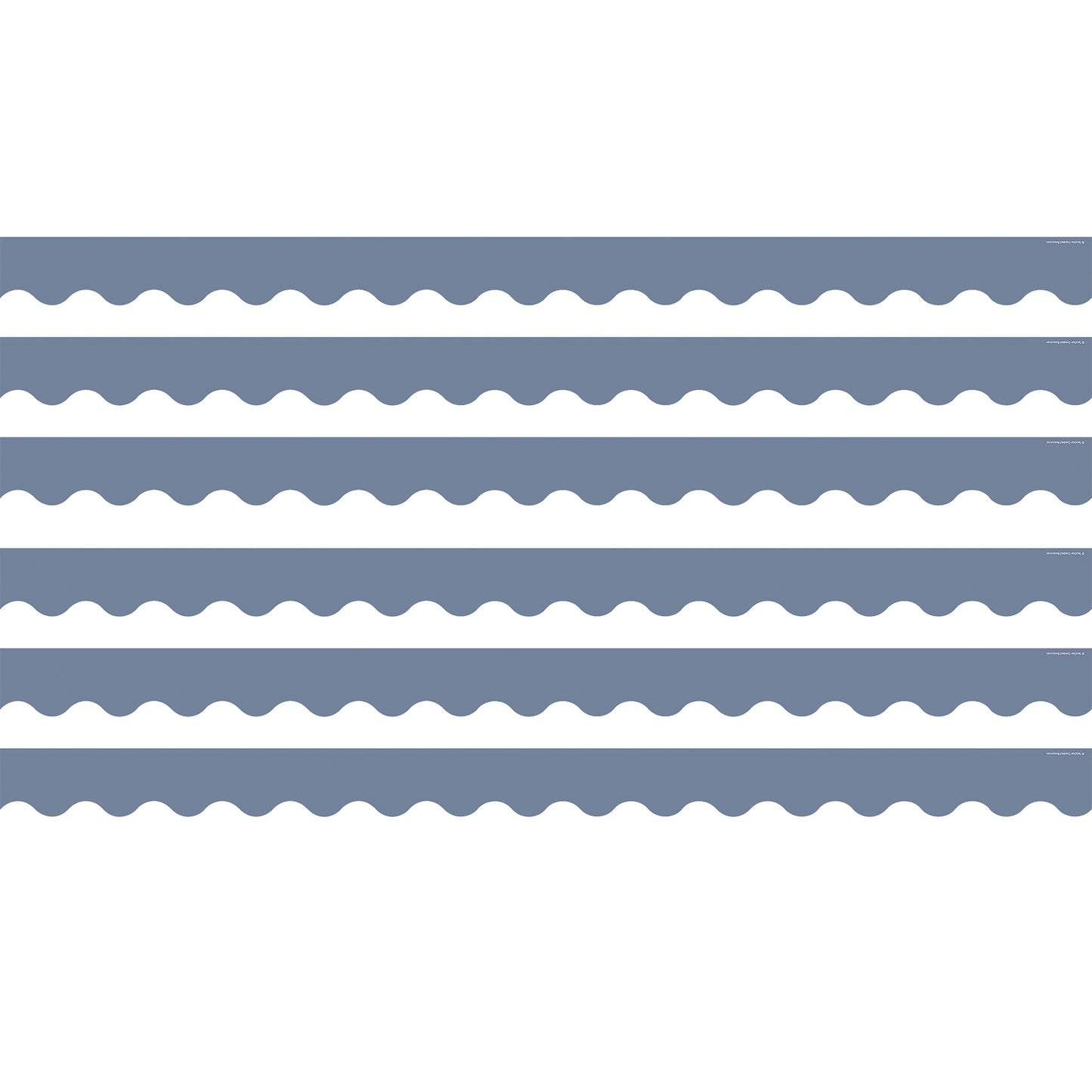 Aegean Blue Scalloped Border Trim, 35 Feet Per Pack, 6 Packs