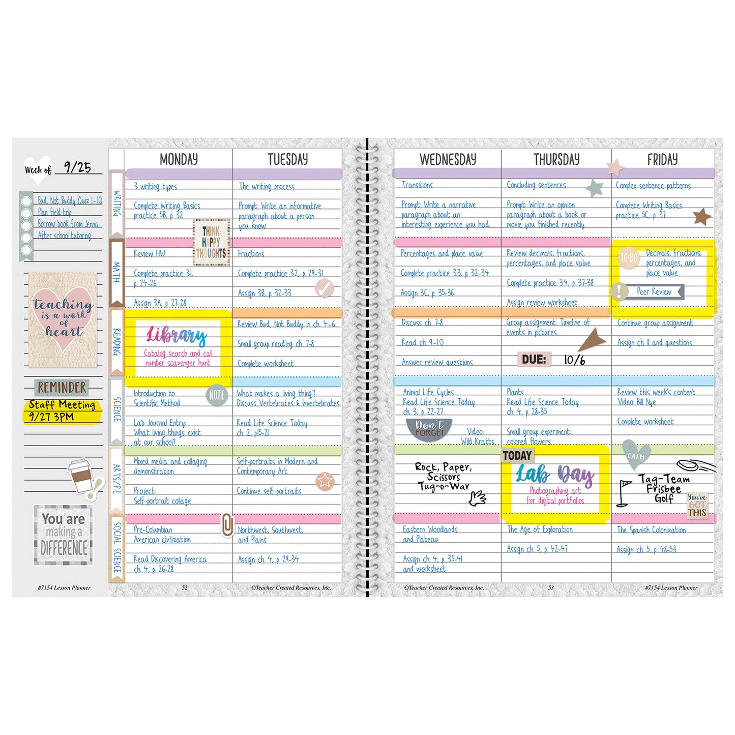 Teacher Created Resource Everyone is Welcome Lesson Planner (TCR 7154)
