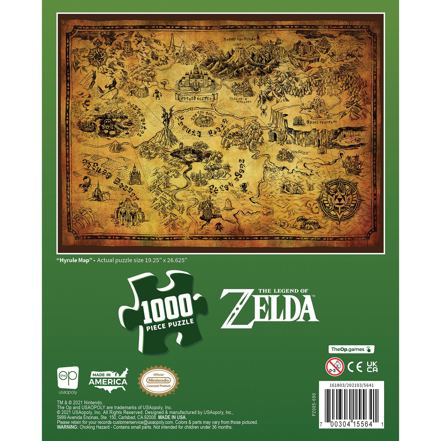 The Legend of Zelda™ Hyrule Map Puzzle, 1000 Pieces