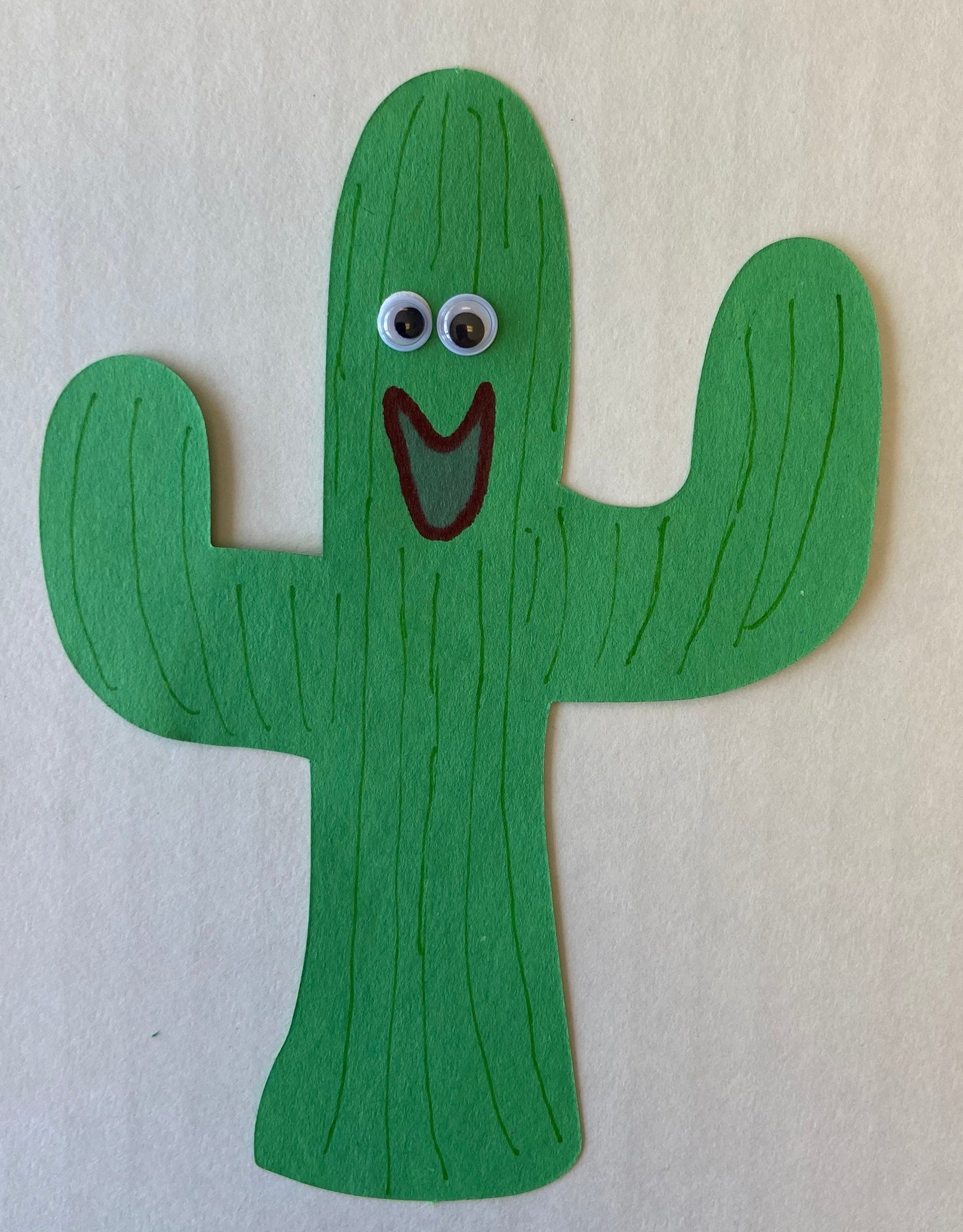SHAPES ETC. Large Single Color Cut-Out - Cactus