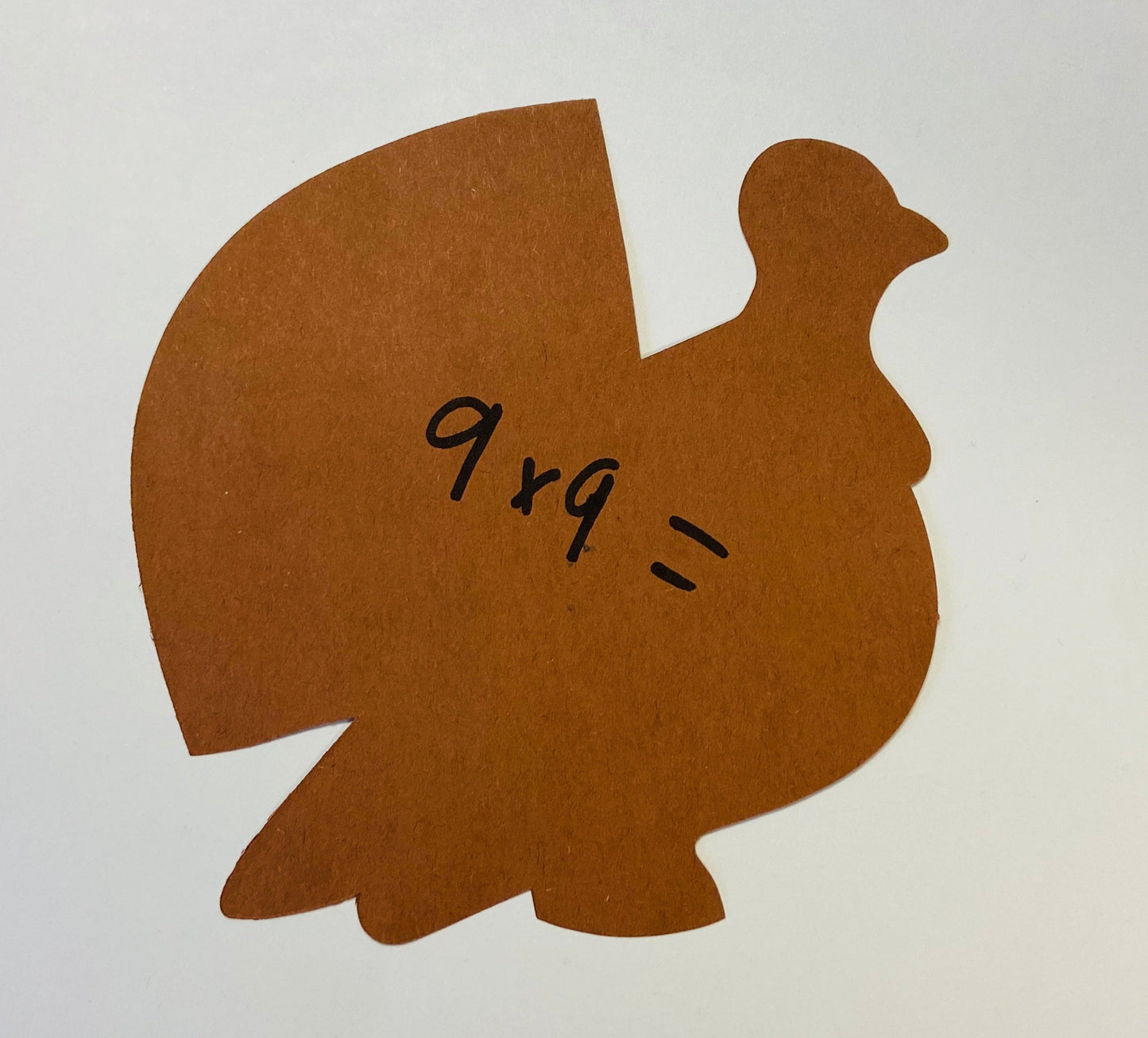 SHAPES ETC. Large Single Color Cut-Out - Turkey