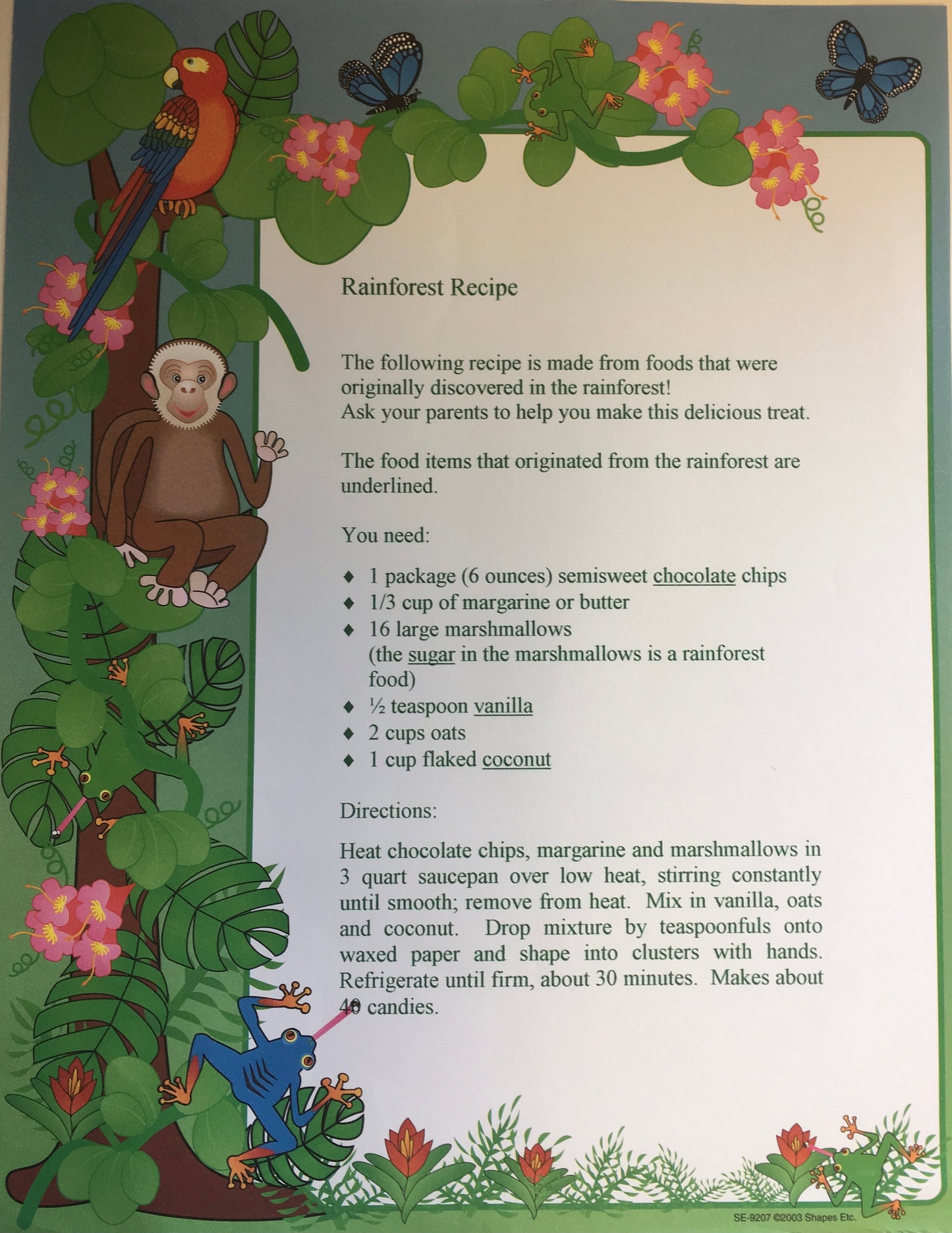 SHAPES ETC. Stationery Set - Rainforest