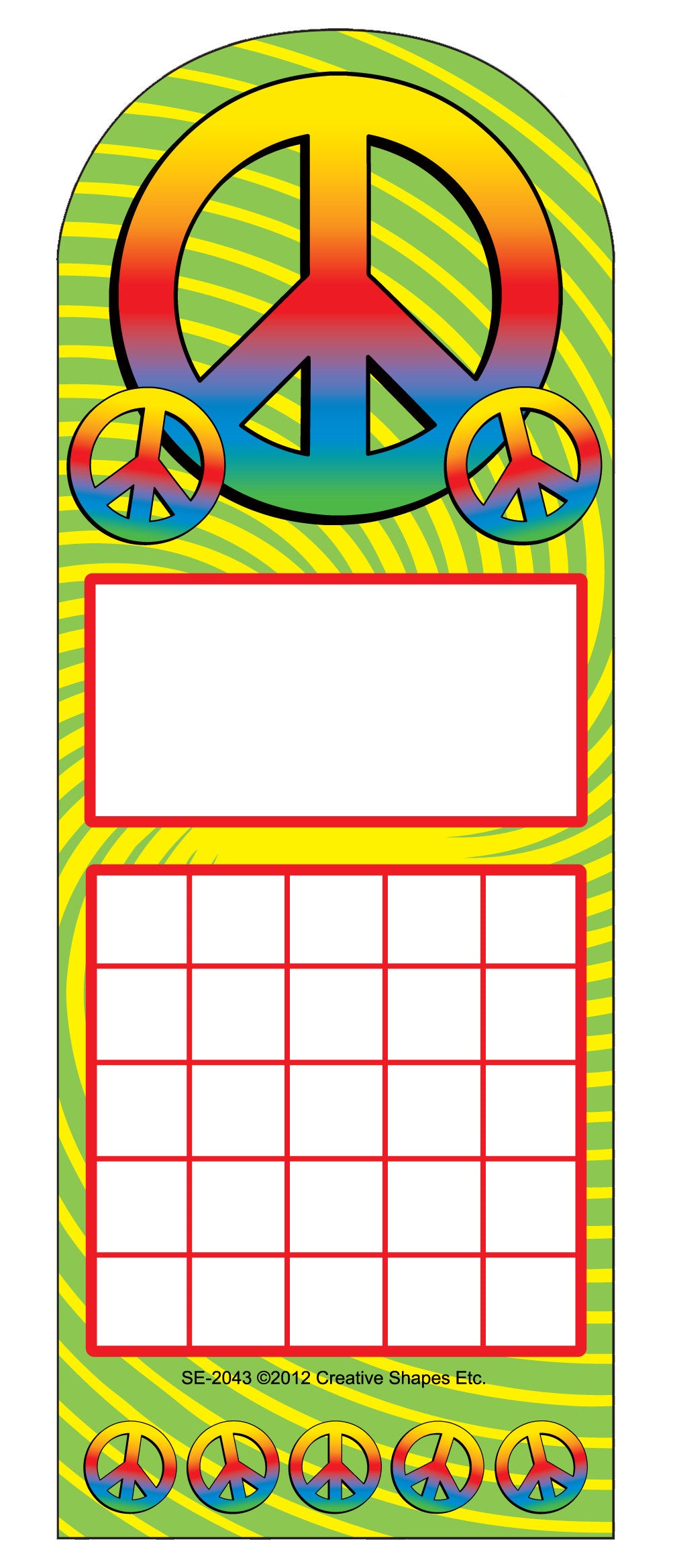 SHAPES ETC. Personal Incentive Chart - Peace