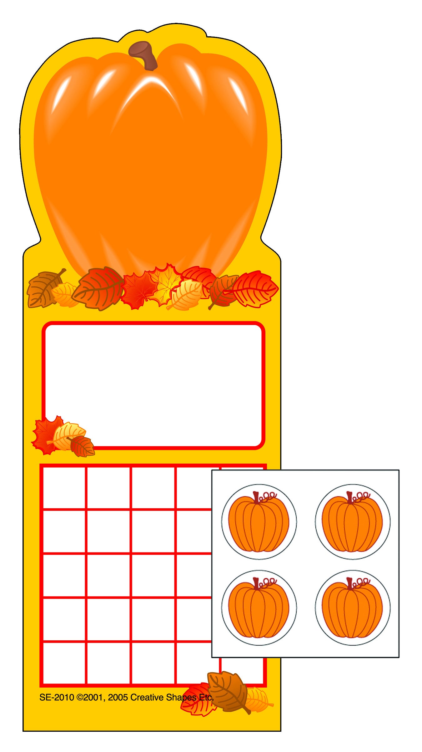 SHAPES ETC. Incentive Sticker Set - Pumpkin
