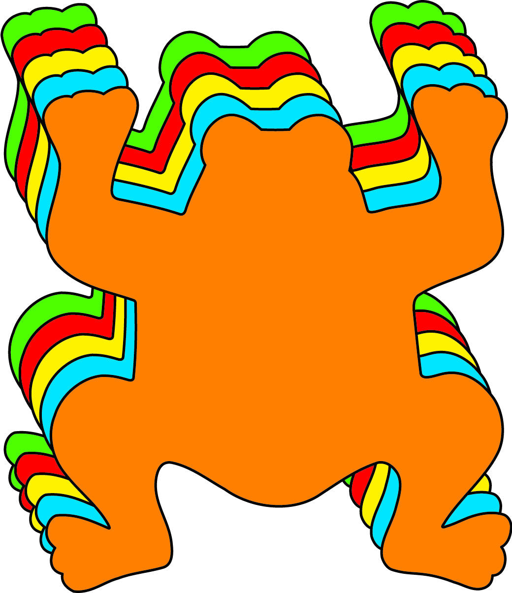 SHAPES ETC. Small Assorted Color Creative Foam Cut-Outs - Frog