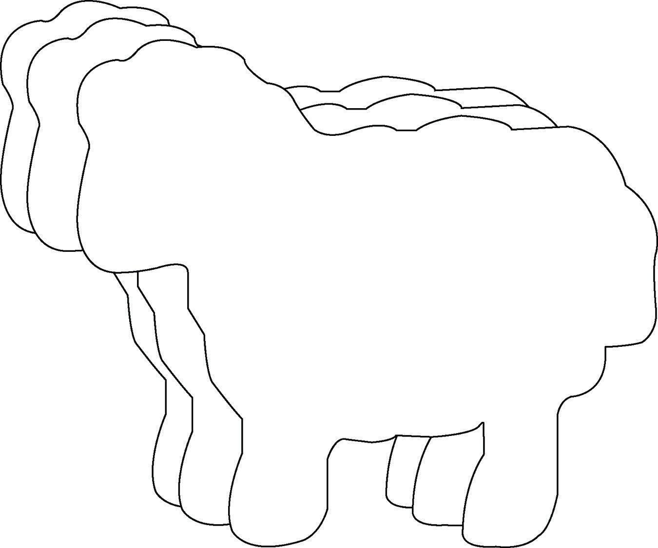 SHAPES ETC. Sheep Foam Single Color Creative Cut-Outs- 5.5"
