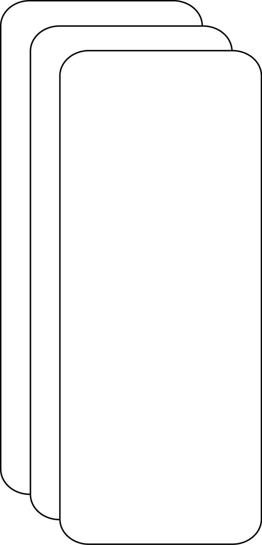 SHAPES ETC. Bookmarks- Blank White Bookmarks