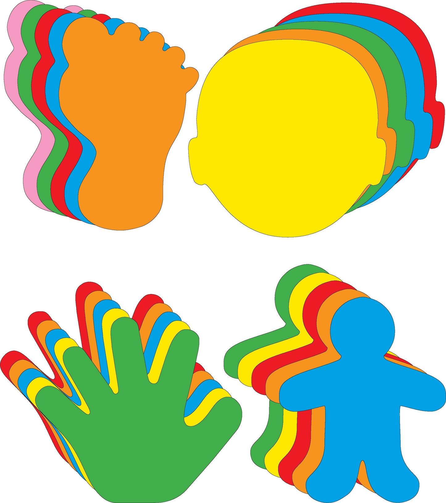 SHAPES ETC. Small Cut-Out Set - Assorted Body Parts