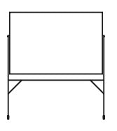 Ghent Free-Standing Reversible Whiteboard, Wood Frame, Non-Magnetic