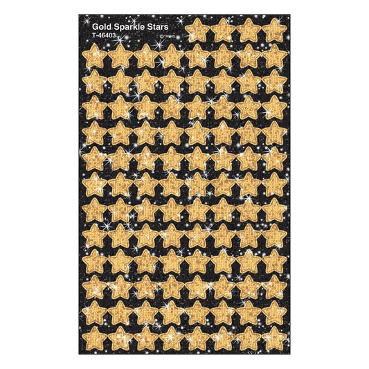Trend Gold Stars SuperShapes Stickers – Sparkle (T-46403)
