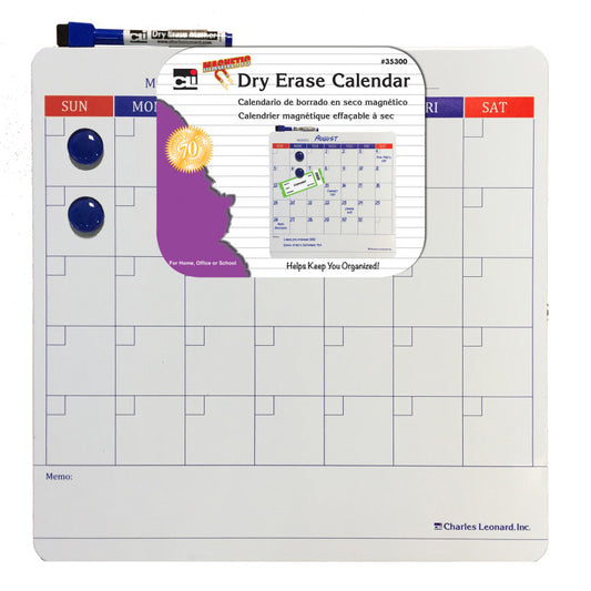 Advantus Magnetic Dry Erase Calendar, 6 Pack (CHL 35300ST)