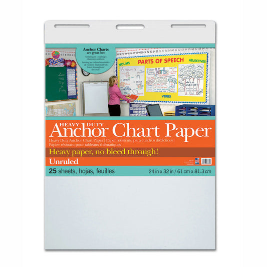 Dixon Heavy Duty Anchor Chart Paper, Unruled, 24 x 32 (PAC 3371)